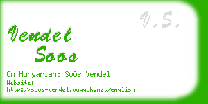 vendel soos business card
