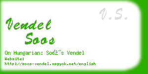 vendel soos business card